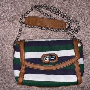 Aldo striped cross body purse